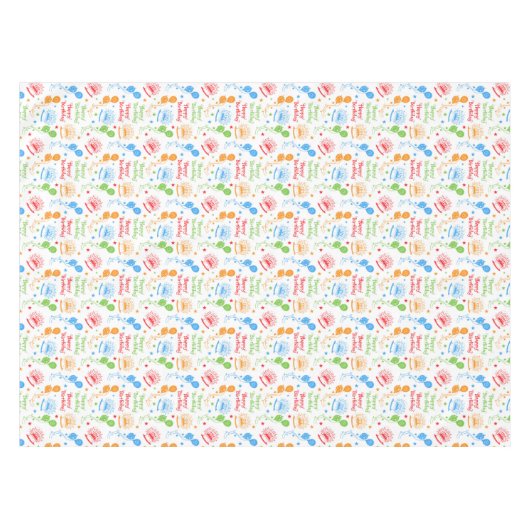 Happy Birthday Tafelkleed (Voorkant (Horizontaal))