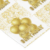 Happy Birthday Tafelkleed Gouden Confetti (Gekanteld)