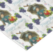 Happy Birthday Tafelkleed Victoriaans druiven (Gekanteld)