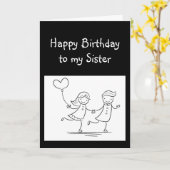 Happy Birthday talk voor zuster Therapy Humor Kaart (Gele Bloem)