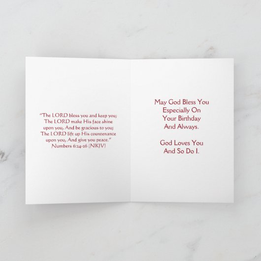 Happy Birthday tante - Roos-kaart Kaart (Binnen)