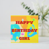 Happy Birthday tassen van leuke kleuren geel en or (Staand voorkant)