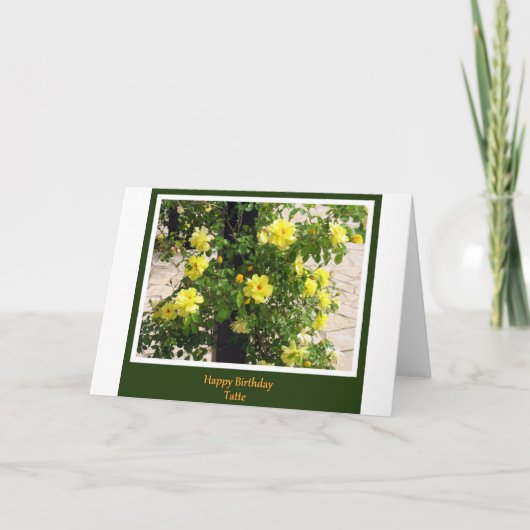 "Happy Birthday Tatte" Joods wenskaart Kaart (Voorkant)