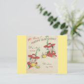  Happy Birthday Tea Briefkaart (Staand voorkant)