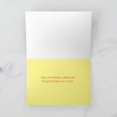 Happy Birthday Teacher Roos Bloemenboeket Kaart (Binnen)