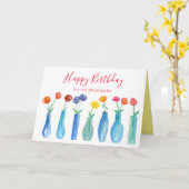 Happy Birthday Teacher Roos Bloemenboeket Kaart (Gele Bloem)