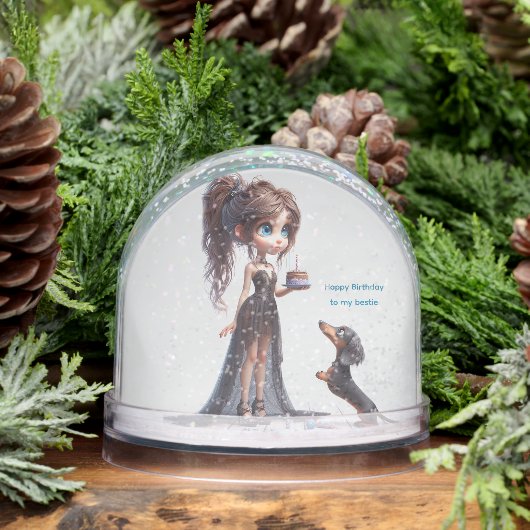 Happy Birthday Teckel Anime Sneeuwbol (Winter)