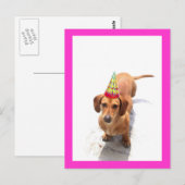 Happy Birthday Teckel Briefkaart (Voorkant / Achterkant)
