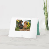 Happy Birthday Teckel Puppy Dog Kaart (Achterkant)