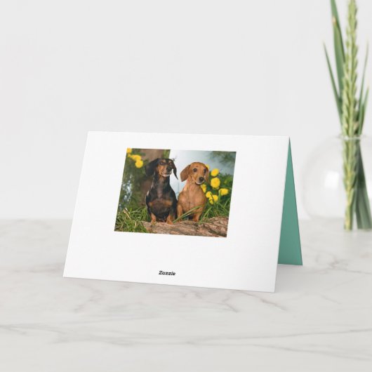 Happy Birthday Teckel Puppy Dog Kaart (Achterkant)