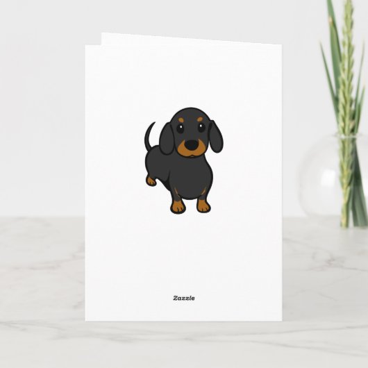 Happy Birthday Teckel Puppy Dog Note Kaart (Achterkant)