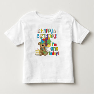Happy Birthday Teddy Bear 1e T-shirts en geschenke