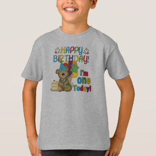 Happy Birthday Teddy Bear 1e T-shirts en geschenke