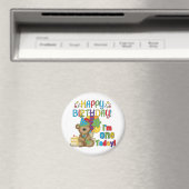 Happy Birthday Teddy Bear 1e T-shirts en geschenke Magneet (Insitu (Vaatwasser))