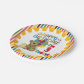 Happy Birthday Teddy Bear 3rd Birthday Paper Bord (Gekanteld)