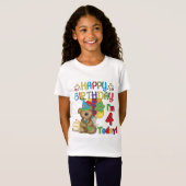Happy Birthday Teddy Bear 4e T-shirts en geschenke (Voorkant volledig)