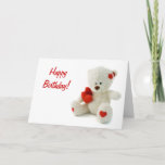 Happy Birthday Teddy Bear Greeting Card Kaart<br><div class="desc">Show your love with this Birthday Teddy Bear Greeting Card</div>