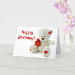 Happy Birthday Teddy Bear Greeting Card Kaart<br><div class="desc">Happy Birthday Teddy Bear Birthday Card for your loved one</div>