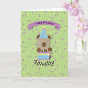 Happy Birthday Teddy Bear Kaart