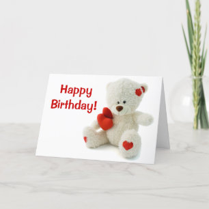 Happy Birthday Teddy Bear Wenskaart Kaart