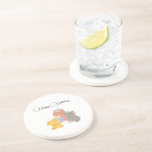 Happy Birthday Teddy Bear Zandsteen Onderzetter (Zijkant)