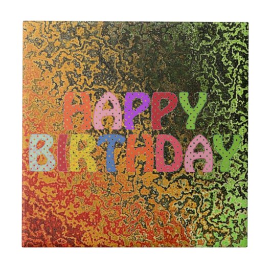 Happy Birthday Tegeltje (Voorkant)