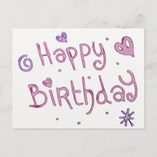 Happy Birthday-tekst afspelen Briefkaart