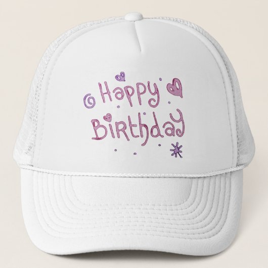 Happy Birthday-tekst afspelen Trucker Pet (Voorkant)