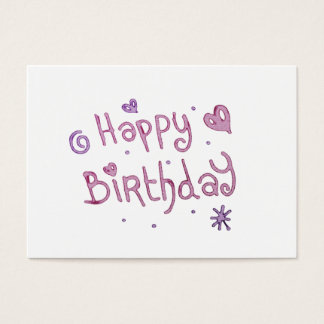 Happy Birthday-tekst afspelen Visitekaartje
