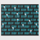 Happy Birthday-tekst en ballonnen Cadeaupapier (Vlak)