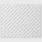 Happy Birthday-tekst met confetti op wit Cadeaupapier (Vlak)