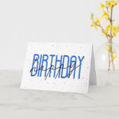 Happy Birthday-tekst met Gold Confetti Kaart (Gele Bloem)