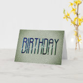 Happy Birthday-tekst over pooldots Kaart (Gele Bloem)