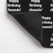  Happy Birthday-tekst | Zwart-wit Muismat (Hoek)