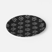  Happy Birthday-tekst | Zwart-wit Papieren Bordje (Gekanteld)