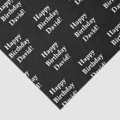  Happy Birthday-tekst | Zwart-wit Tissuepapier (Detail)