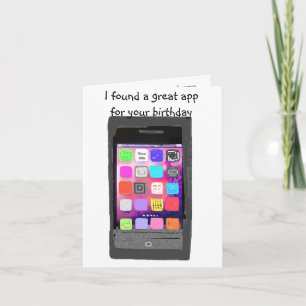 Happy Birthday Telefoon App Humor Kaart