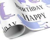 Happy Birthday Template Funny Cats Wrapping Paper Cadeaupapier (Rol Hoek)