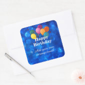 Happy Birthday Template, personalize, Vierkante Sticker (Envelop)