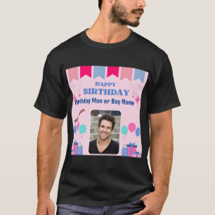 Happy Birthday Text Afbeelding Wishes Mannen T-shirt