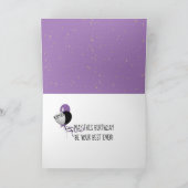 Happy Birthday Text en Gold Confetti Card Kaart (Binnen)