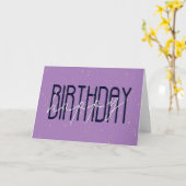 Happy Birthday Text en Gold Confetti Card Kaart (Gele Bloem)