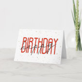 Happy Birthday Text en Gold Confetti Kaart (Voorkant)