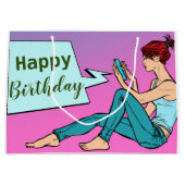 Happy Birthday Text Groot Cadeauzakje (Voorkant)