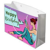 Happy Birthday Text Groot Cadeauzakje (Achterkant Gekanteld)