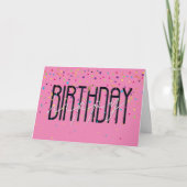 Happy Birthday Text met Confetti Kaart (Voorkant)