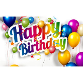 Happy Birthday Text Ronde Sticker