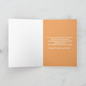 Happy Birthday Thanksgiving Turkije met taart Kaart (Binnen)