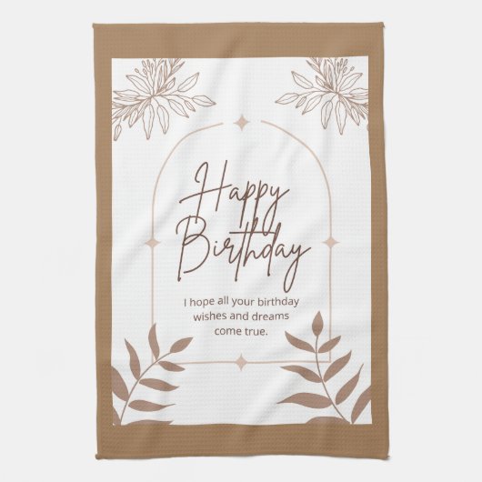 Happy Birthday Theedoek (Verticaal)