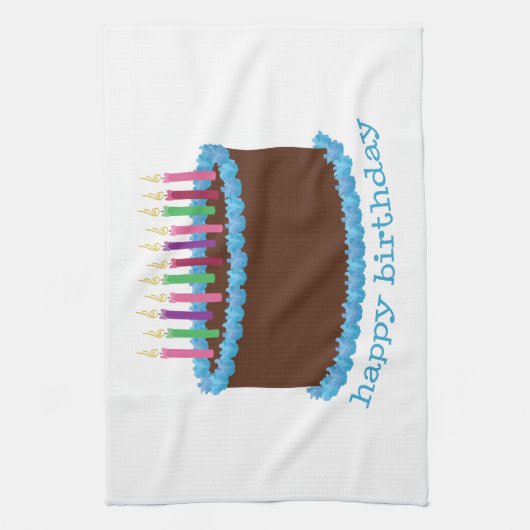 Happy Birthday Theedoek (Verticaal)